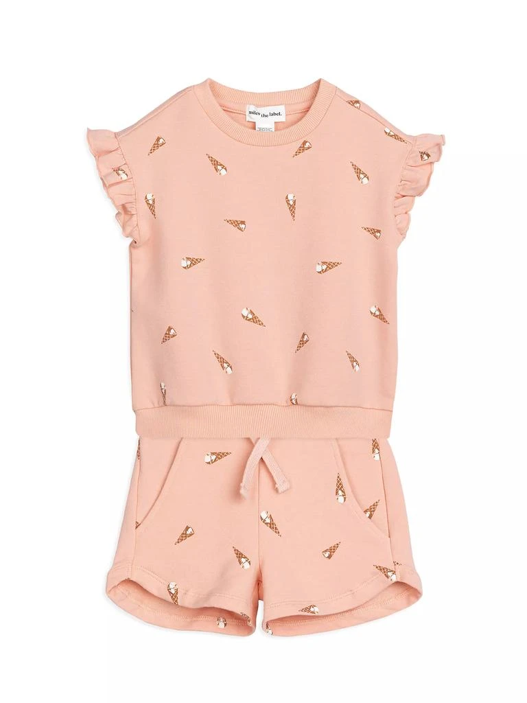 Miles the Label Baby Girls & Little Girl's Ice Cream Print Sweatshirt Vest 2