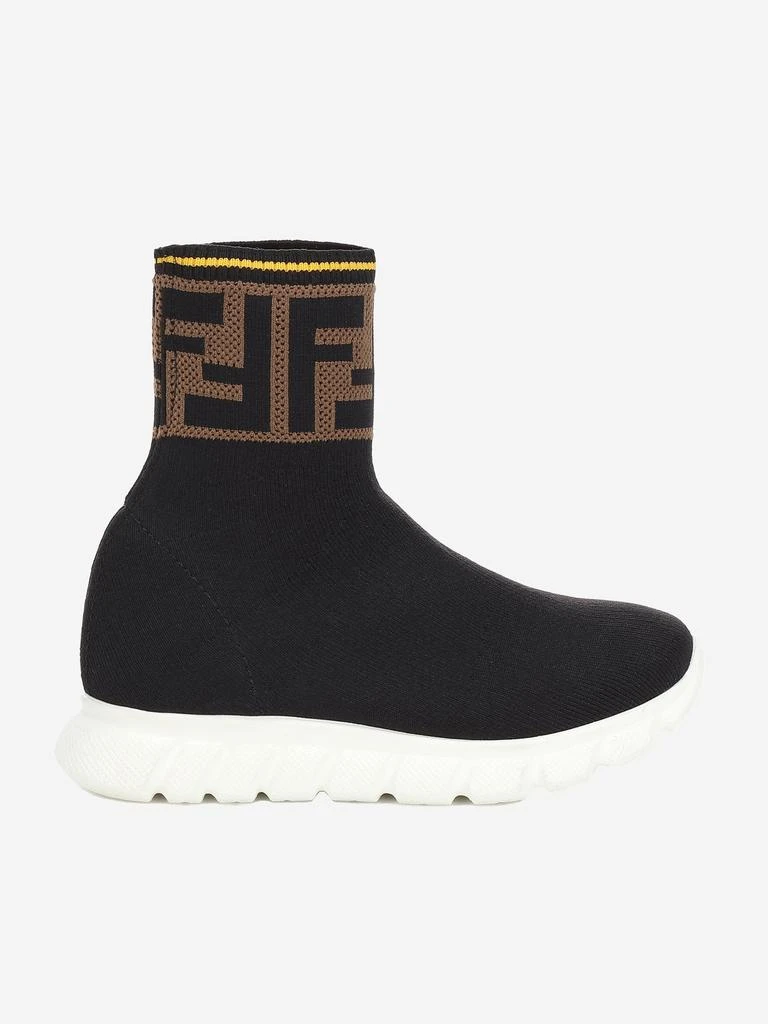 Fendi Fendi Kids FF Logo Sock Trainers 1
