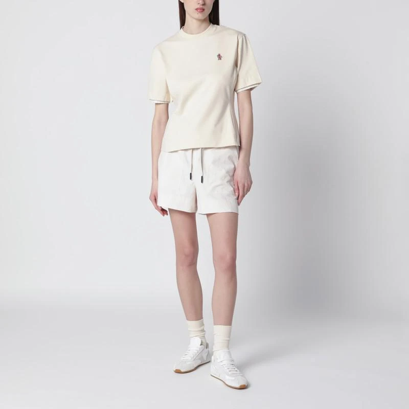 Moncler Beige technical froissé shorts 2