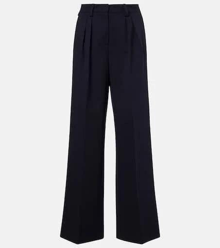 Max Mara Molo pleated wool and cotton-blend pants 1