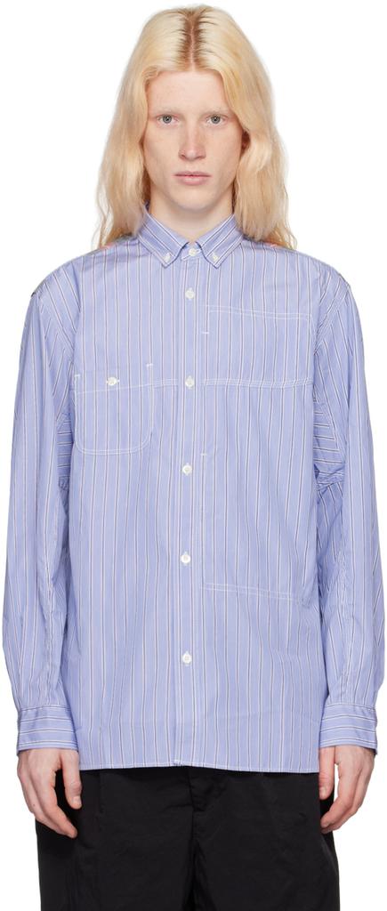 Junya Watanabe Blue Paneled Shirt