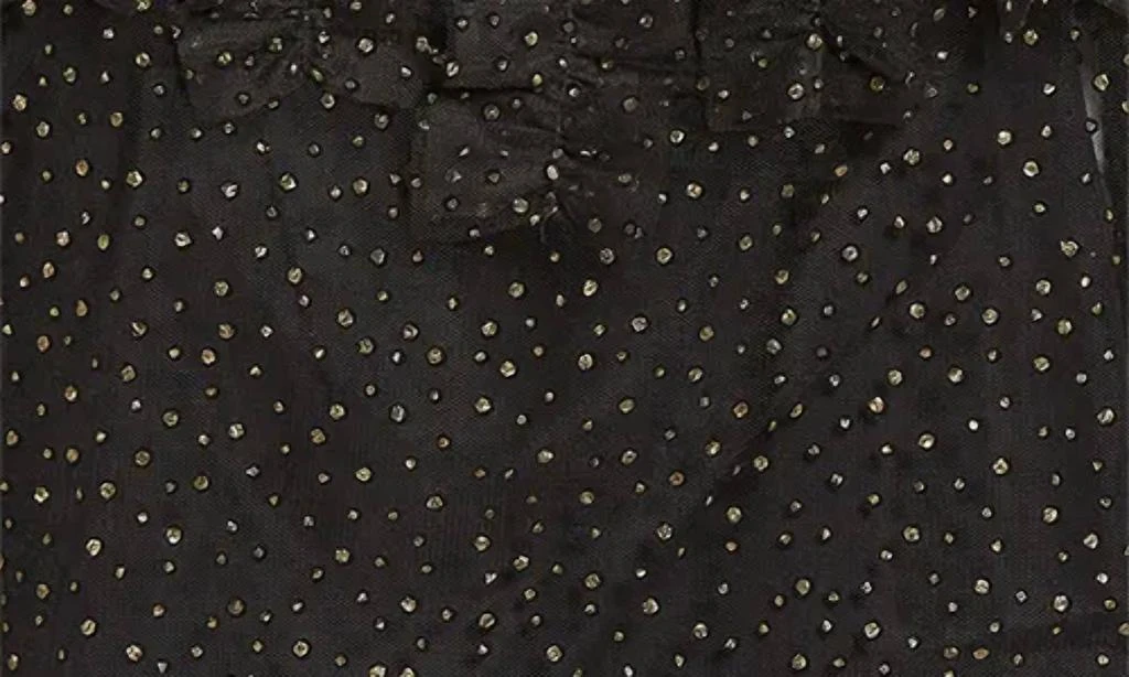 Akris Akris Punto - Embellished Sheer Ruffle Long Sleeve Tulle Top In Black-gold 2