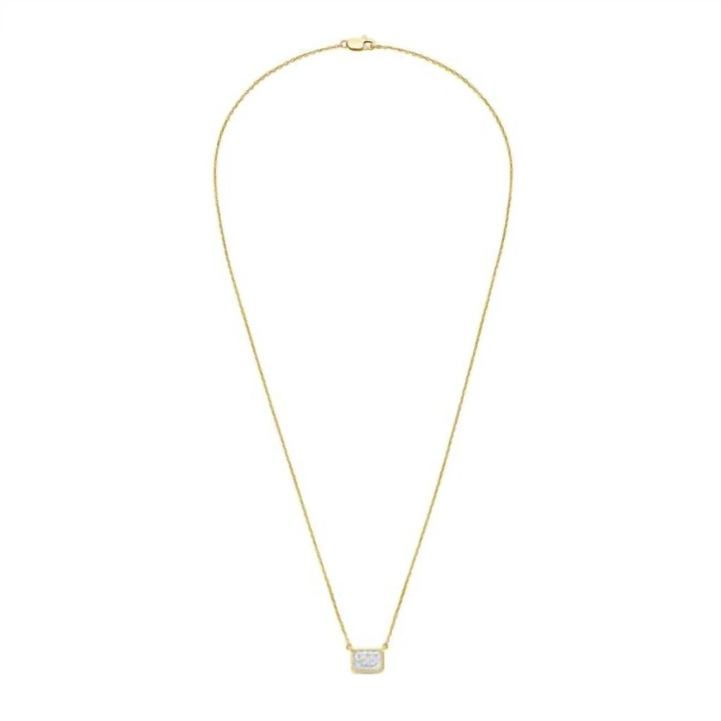 Diana M Jewels Diana M Jewels - Women
s Statement 5 Carat Lab-grown Diamond Radiant Bezel Necklace 2