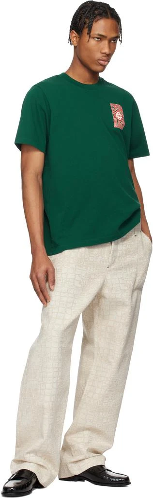 Casablanca Green Gothic Logo T-shirt 4