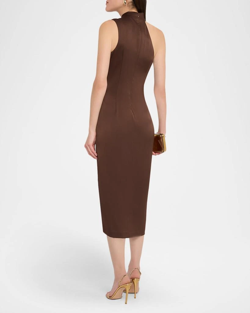 Aidan Mattox Pleated Bodycon Crepe Back Satin Midi Dress - Dresses & Skirts - BeyondStyle Aidan Mattox Pleated Bodycon Crepe Back Satin Midi Dress - Dresses & Skirts - BeyondStyle