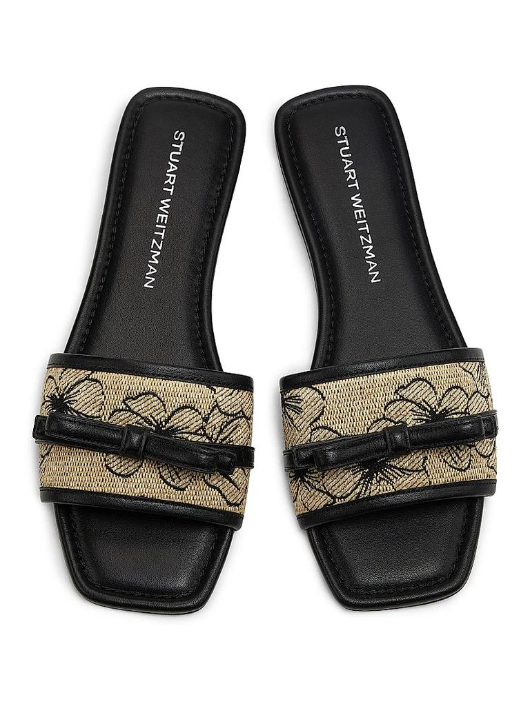 Stuart Weitzman Felicity Raffia Jacquard Slides 4