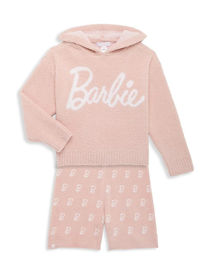 Barefoot Dreams Little Girl
s 
Girl
s Barefoot Dreams x Barbie Limited Edition Logo Hoodie 2