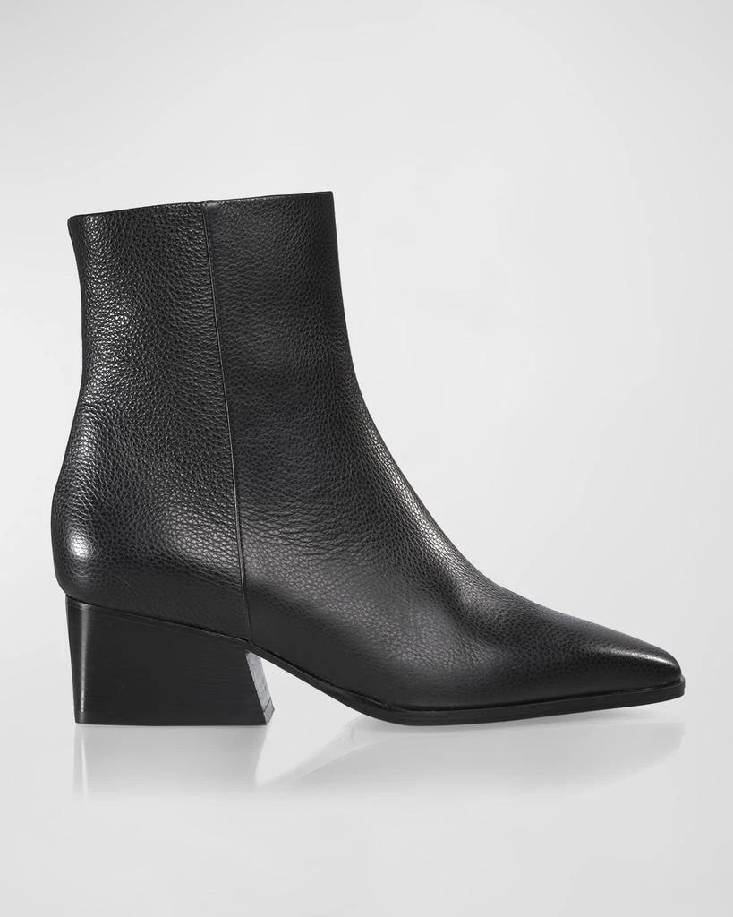 Marion Parke Pauline Leather Zip Ankle Booties 1