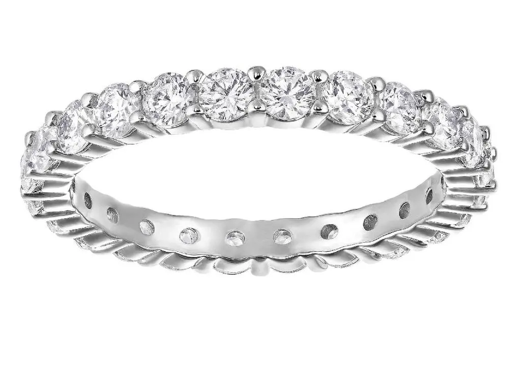Swarovski Swarovski Vittore XL White, Rhodium Plated Ring, Size 50 (US 4.75)