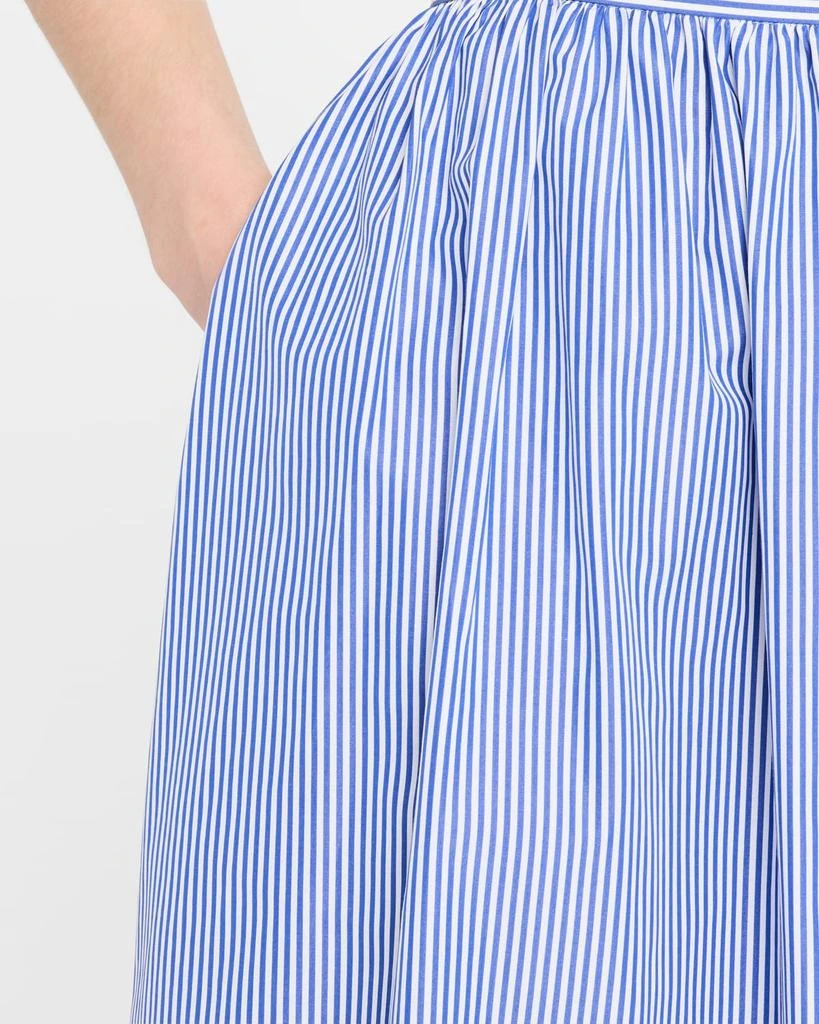 Lafayette 148 New York Gathered-Waist Striped Skirt 5