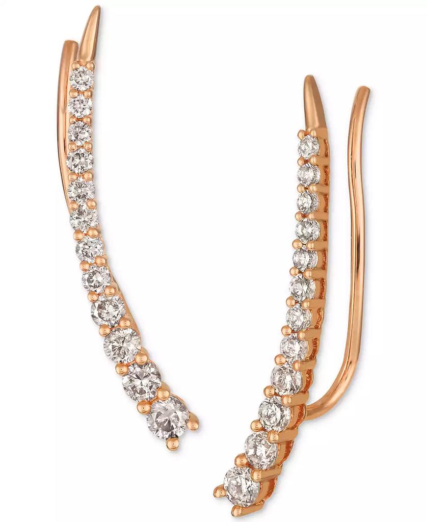 Le Vian Strawberry & Nude™ Diamond Climber Earrings (5/8 ct. t.w.) in 14k Rose Gold (Also Available in Yellow Gold)