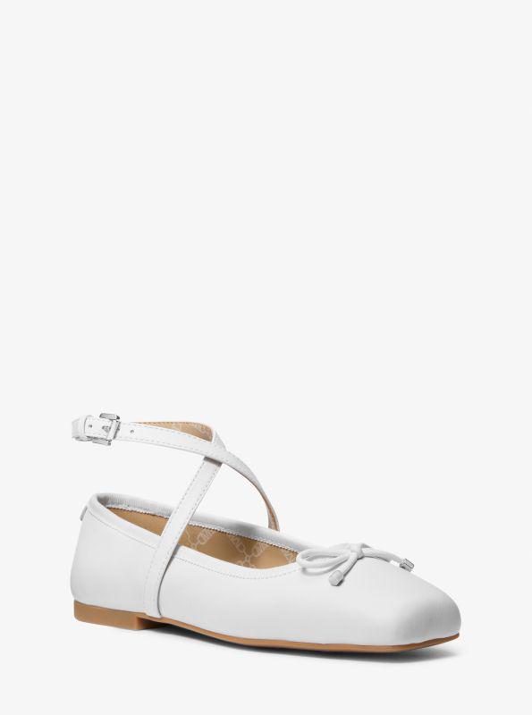 Michael Kors Collette Leather Ballet Flat