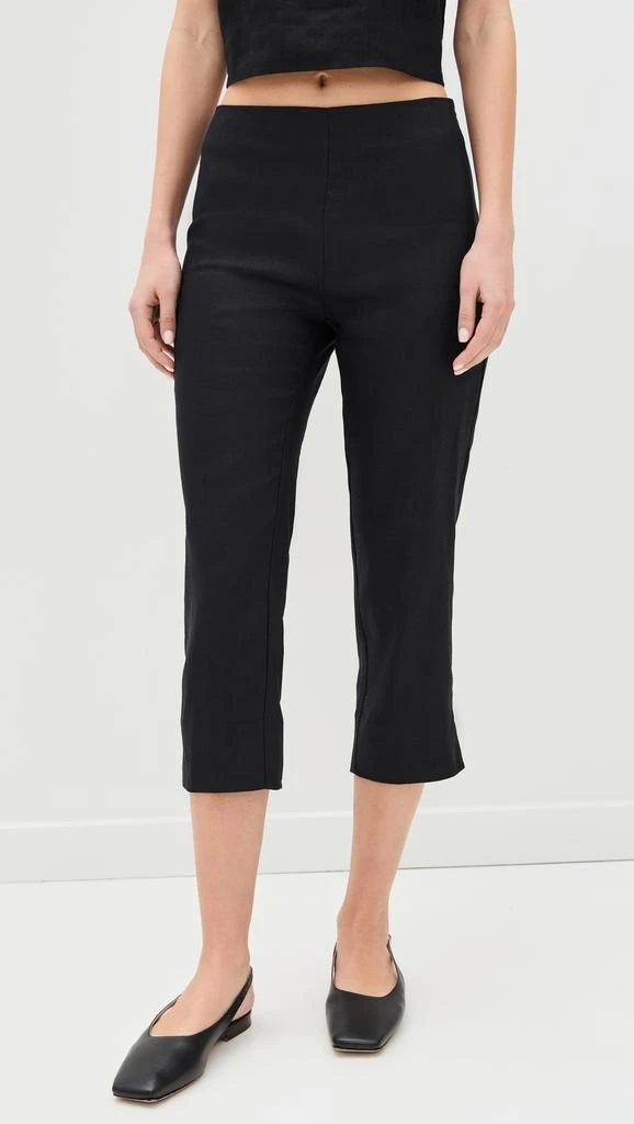 Reformation Petra Linen Pedal Pusher Pants 4