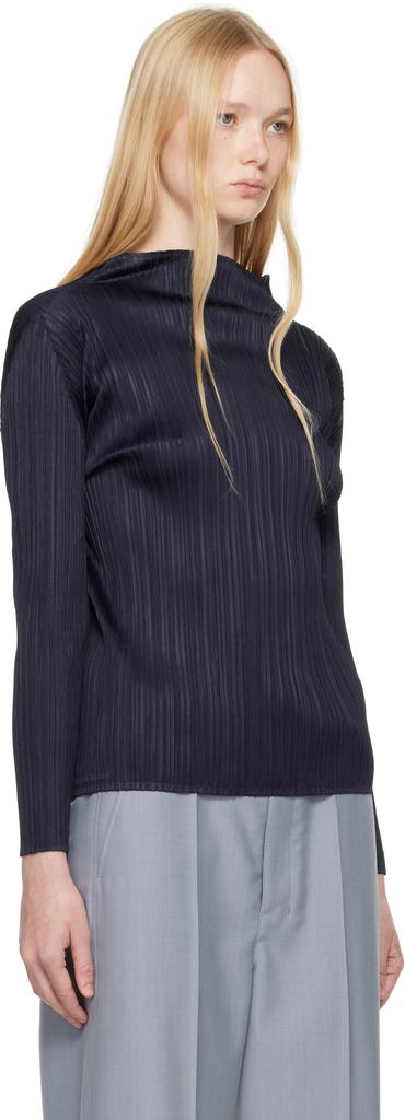 Pleats Please Navy New Colorful Basics 4 Top