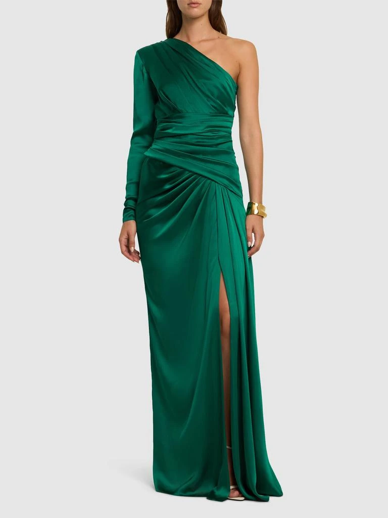 Zuhair Murad One-shoulder Draped Satin Dress 1