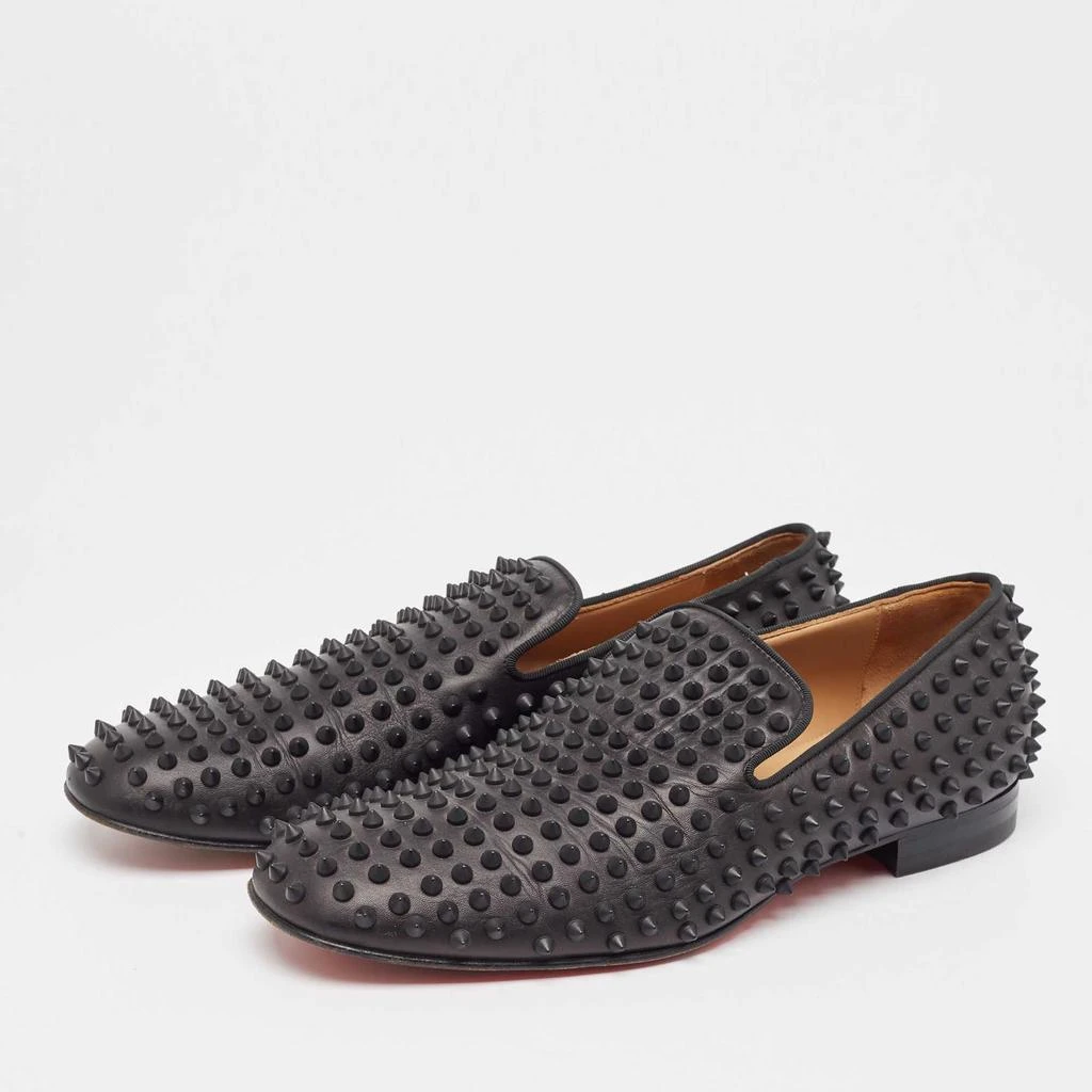 Louboutin Louboutin Black Leather Dandelion Spikes Loafers  display picture 1