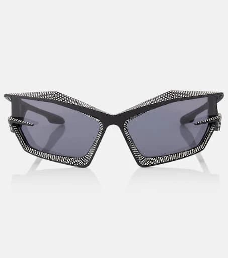 Givenchy Giv Cut crystal-embellished shield sunglasses 1
