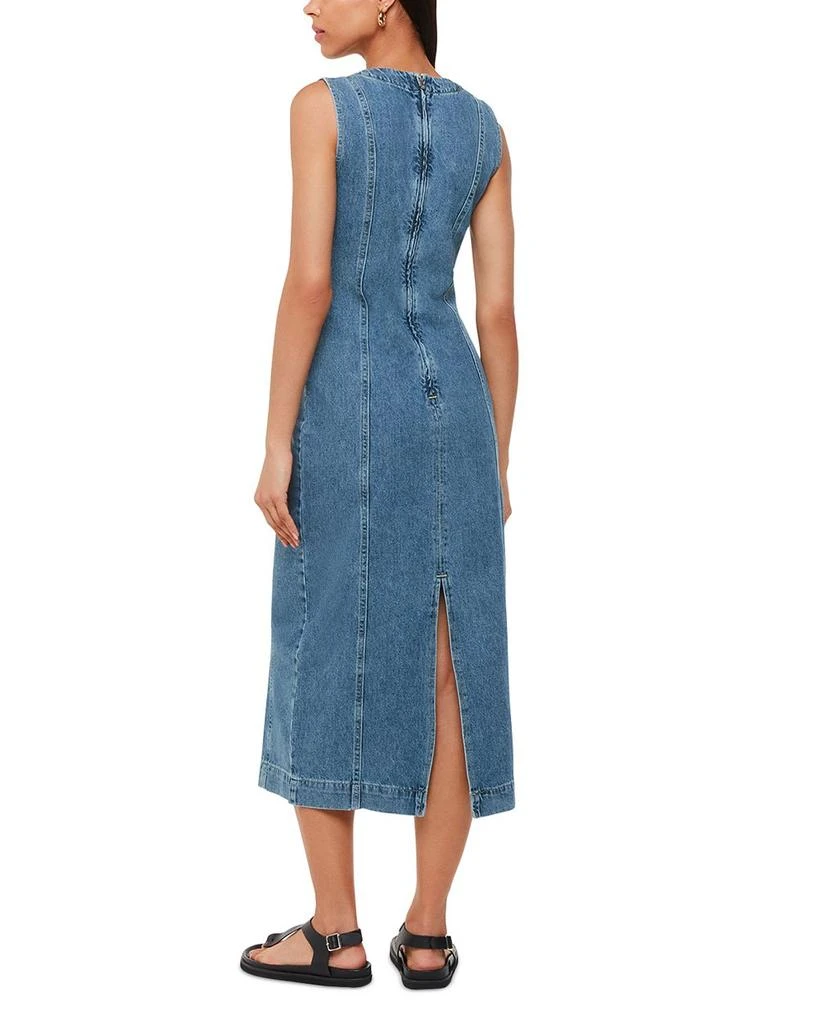 Whistles Sleeveless Denim Midi Dress 3