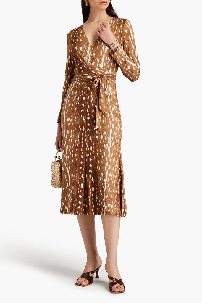 Diane von Furstenberg Marsha draped printed midi dress