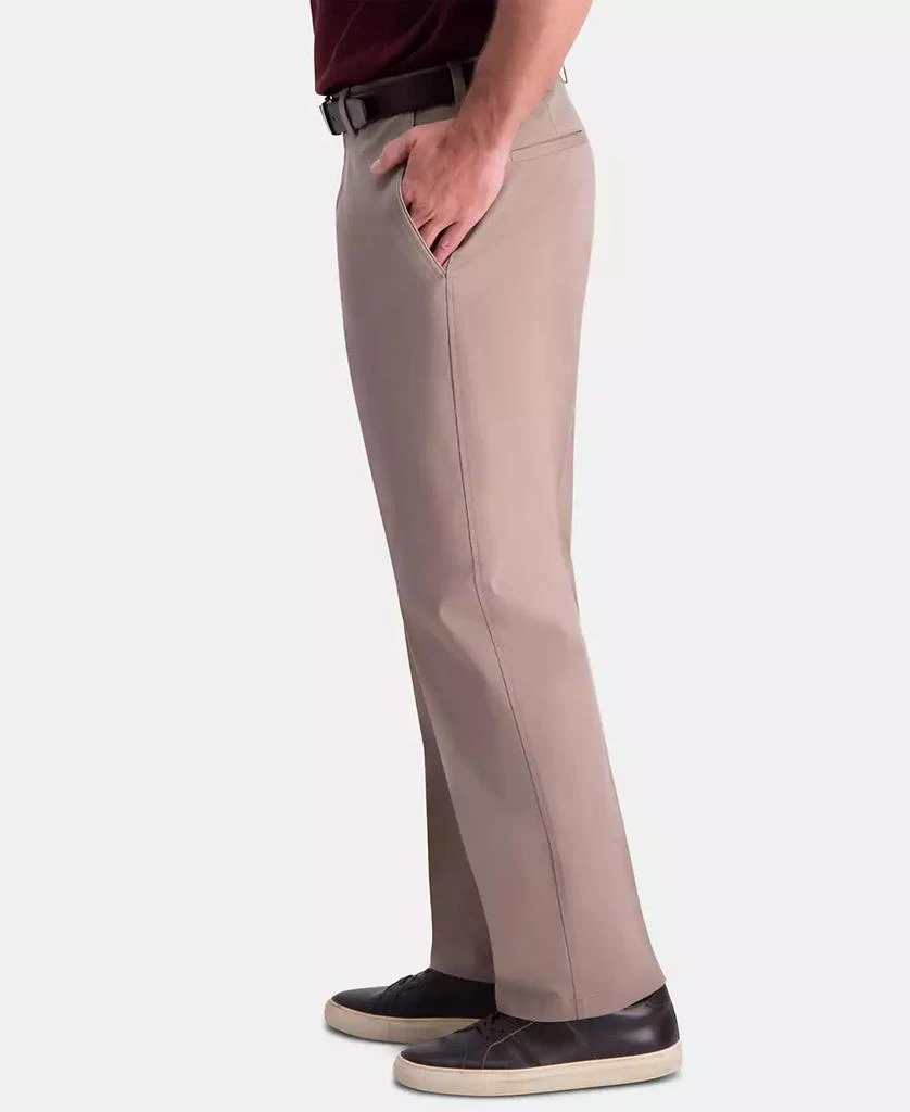 Haggar Men's Premium Comfort Khaki Classic-Fit 2-Way Stretch Wrinkle Resistant Flat Front Stretch Casual Pants 5