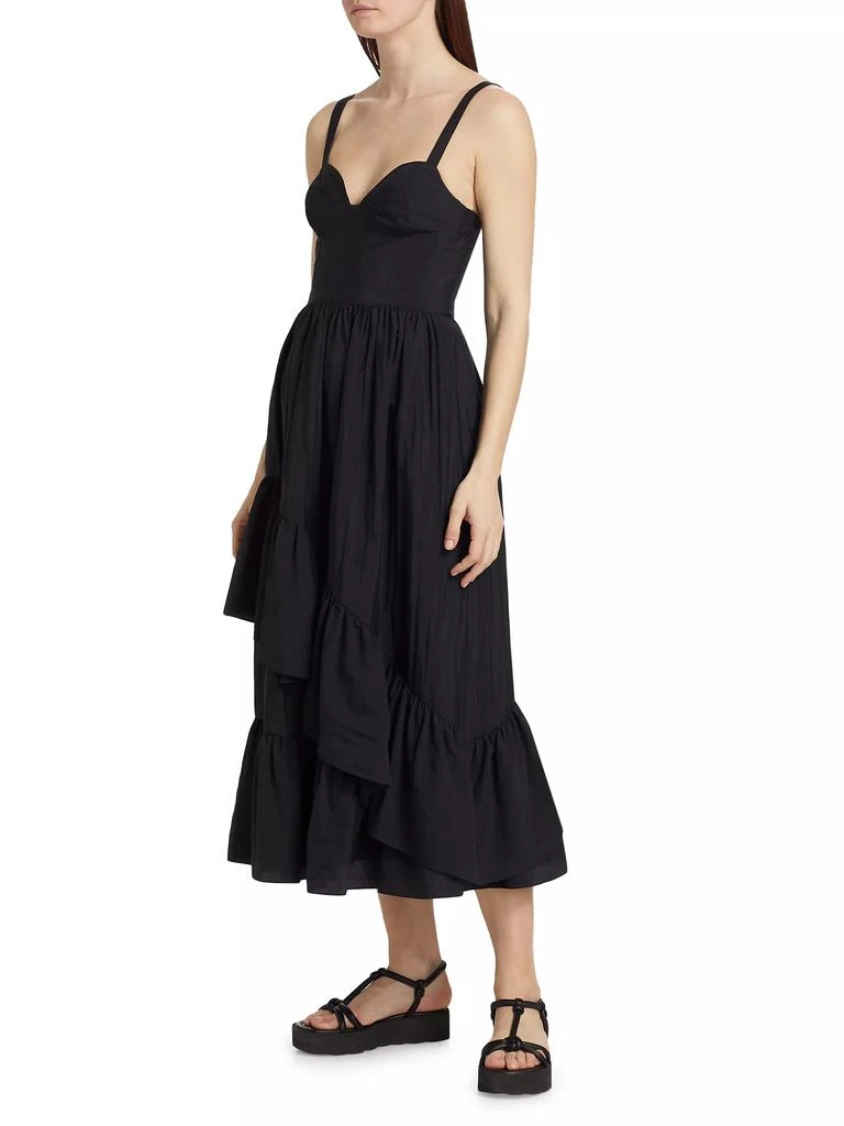 Cinq à Sept Amy Asymmetric Ruffle Midi-Dress 4