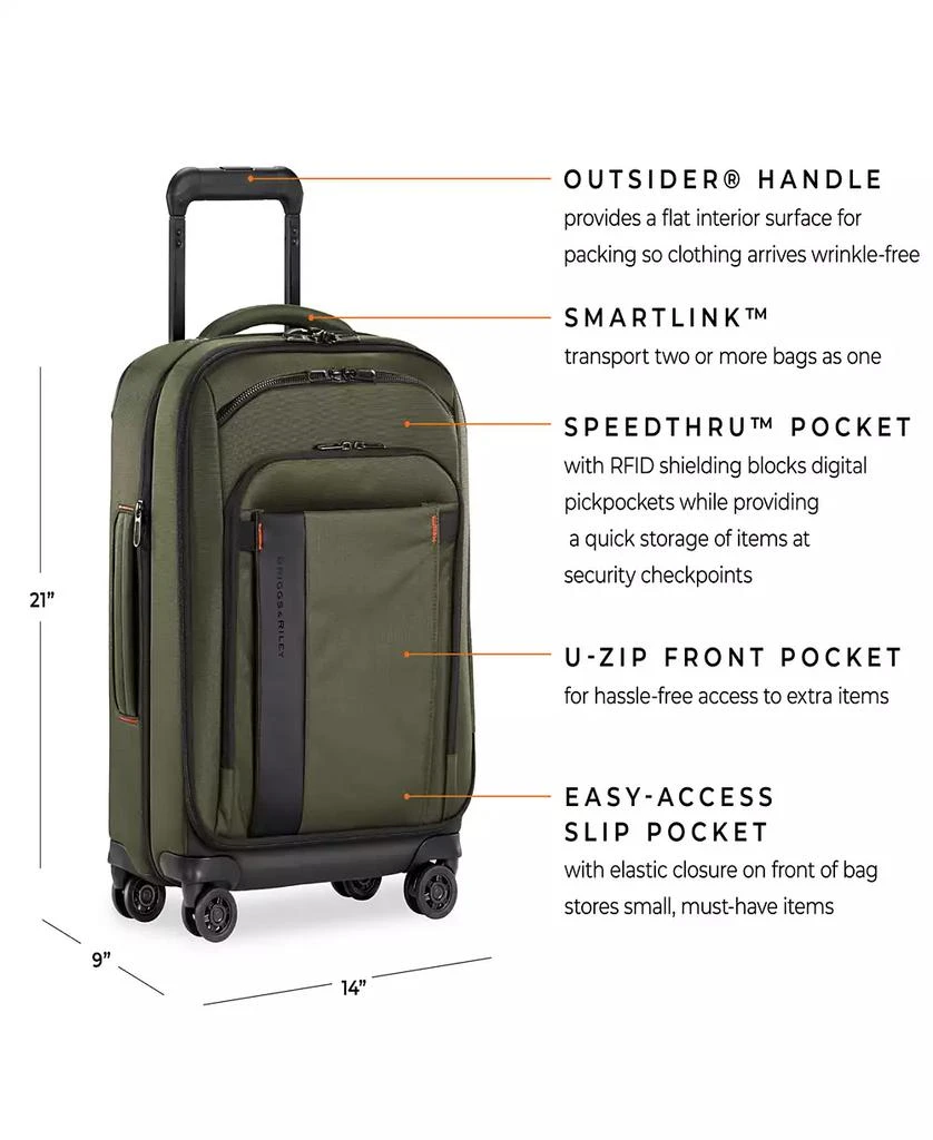 Briggs & Riley ZDX 21" Carry-on Expandable Spinner 8