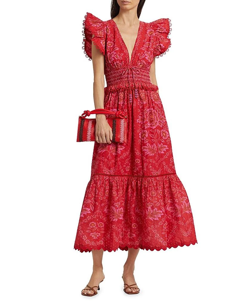Farm Rio Olivia Printed Cotton Maxi Dress 3