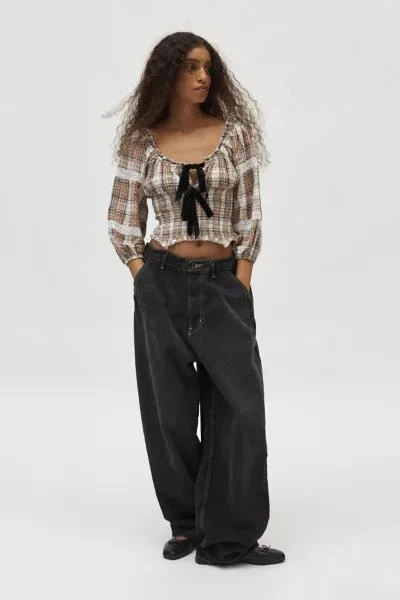 Kimchi Blue Kimchi Blue Marley Long Sleeve Check Blouse 1