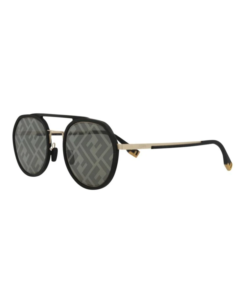 Fendi Aviator-Frame Metal Sunglasses 2