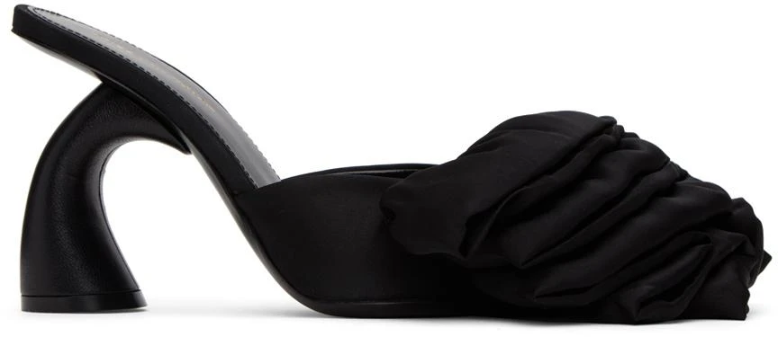 Dries Van Noten Black Ruffled Mules 1