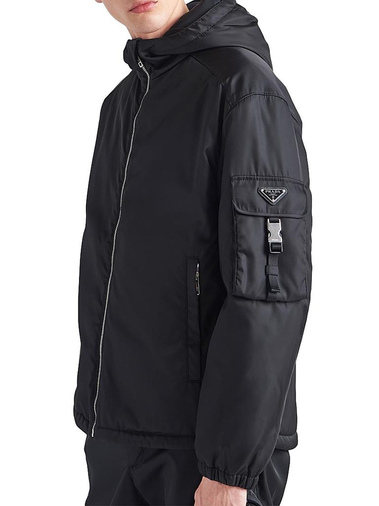 最終値下げ Prada Nylon double Zip blouson Prada Double Layer Nylon Zip Up Black Jacket | eBay