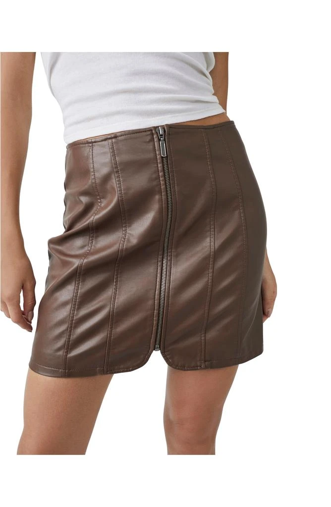 Free People Layla Faux Leather Miniskirt 5