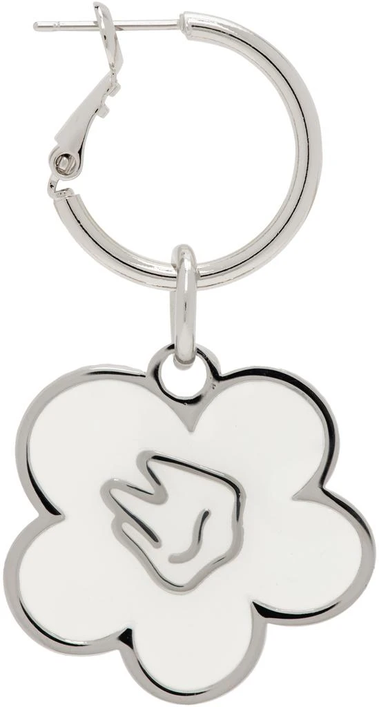 IN GOLD WE TRUST PARIS Silver 
White Flower Pendant Single Earring