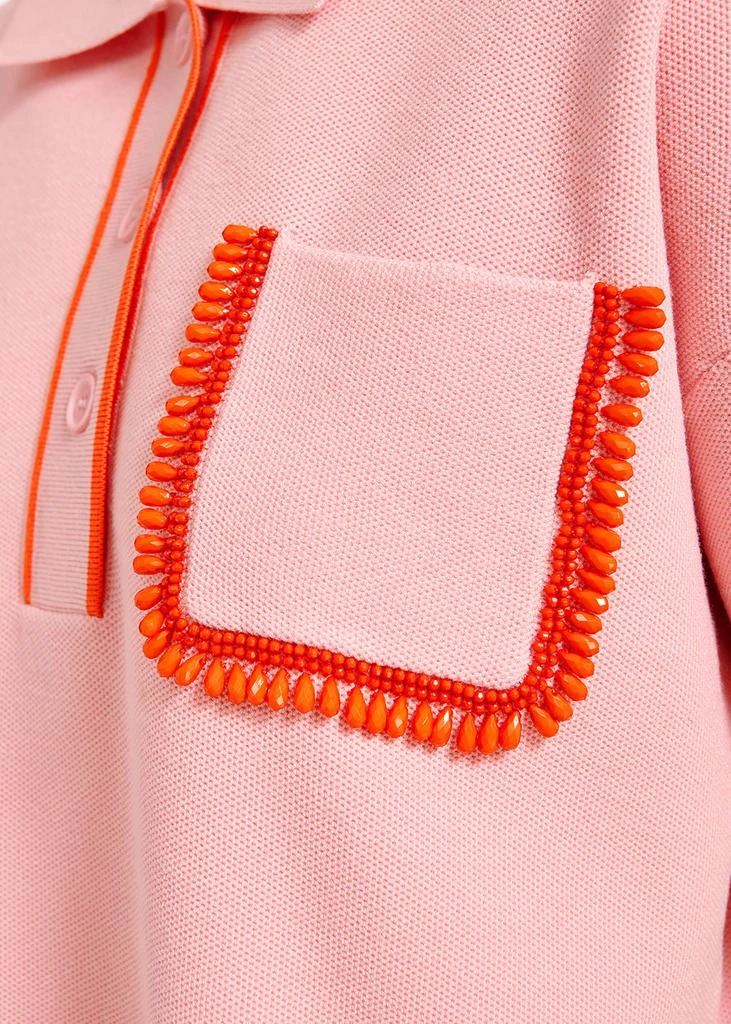 Essentiel Flame Polo Shirt with Beaded Embroidery 4