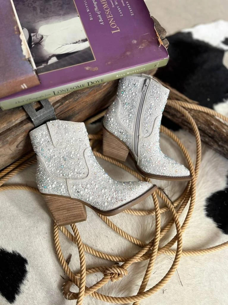 Very G Very G - Women's Rhinestone Booties 4