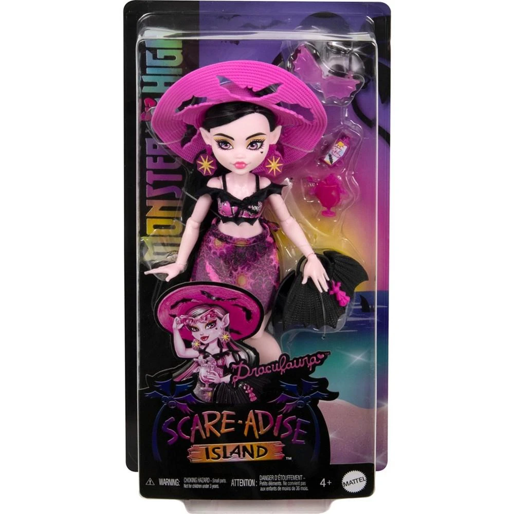 Monster High Scare-Adise Island Draculaura Fashion Doll with Swimsuit Accessories 5