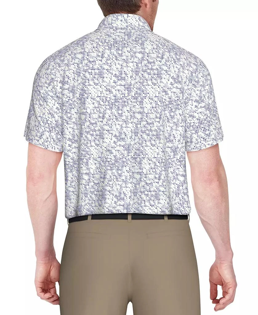 PGA TOUR Men's Clustered Textured Geo Print Polo Shirt 2