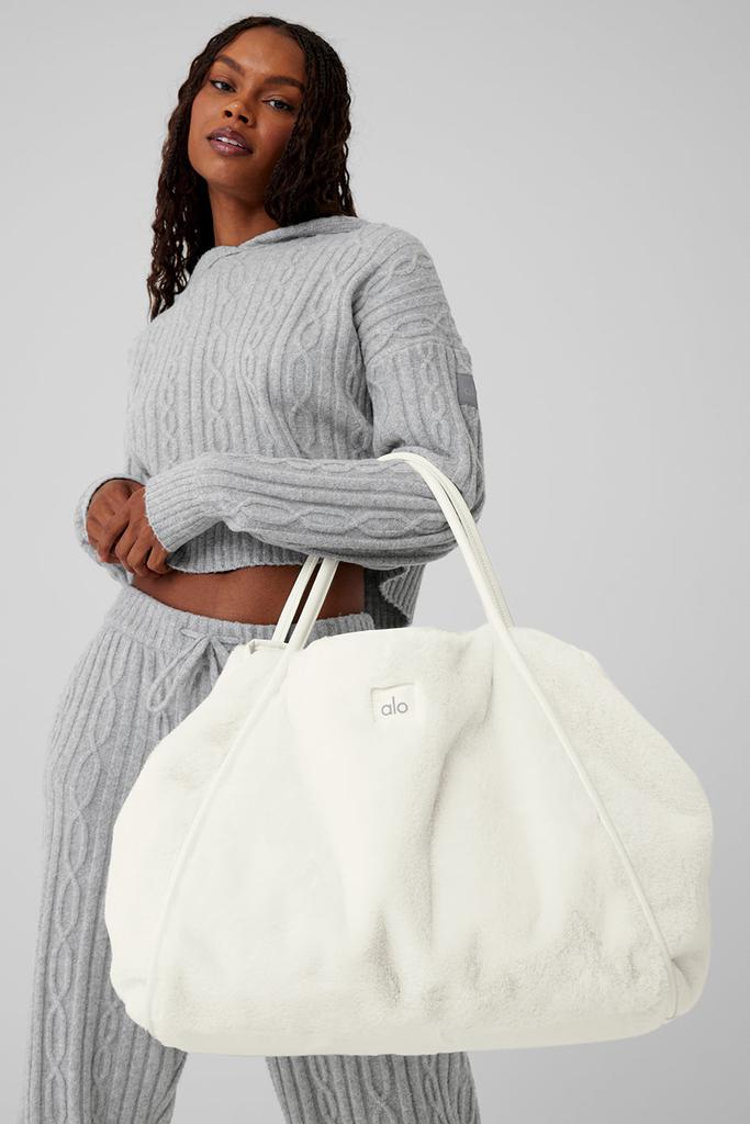 Alo Yoga Faux Fur Tote Bag - Ivory