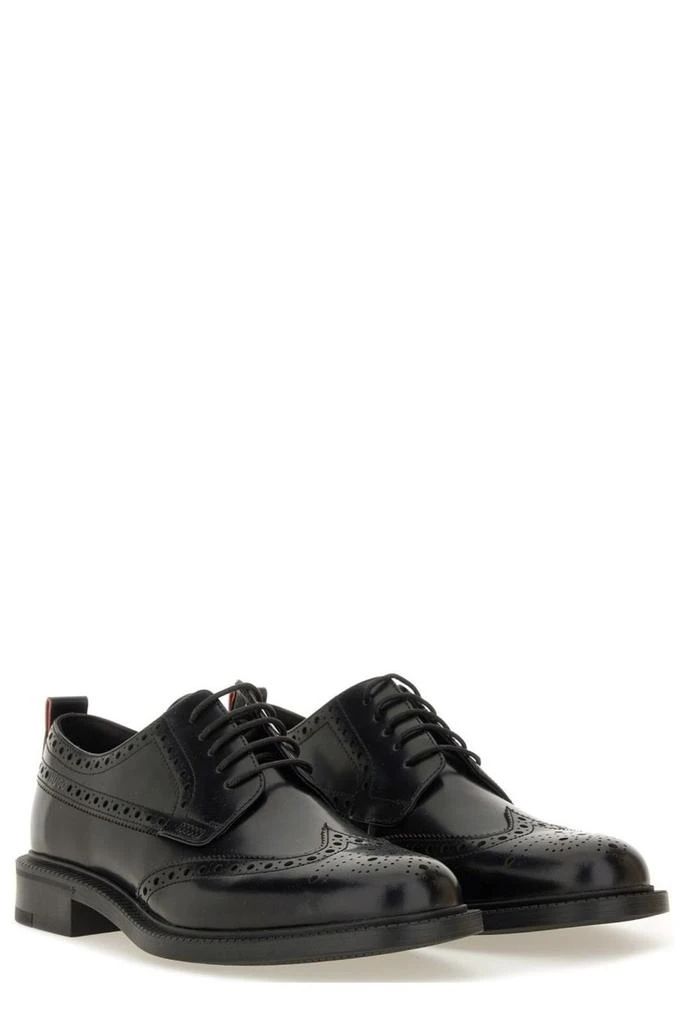 Shop Hugo Almond Toe Lace-Up Derby Shoes on Sale at  display picture 2