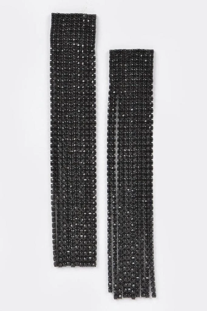 TRUEDAMES Rhinestone Curtain Drop Earrings 5