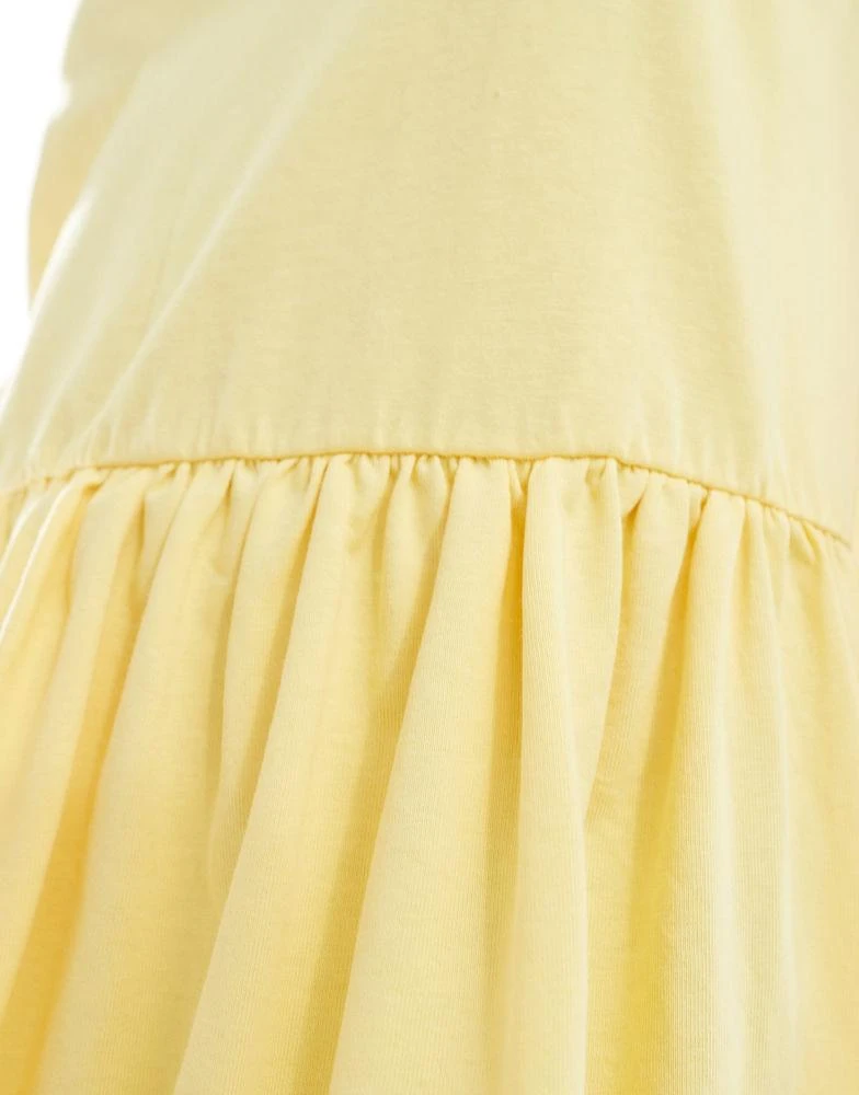 ASOS ASOS DESIGN sleeveless smock mini dress with low back in yellow 3