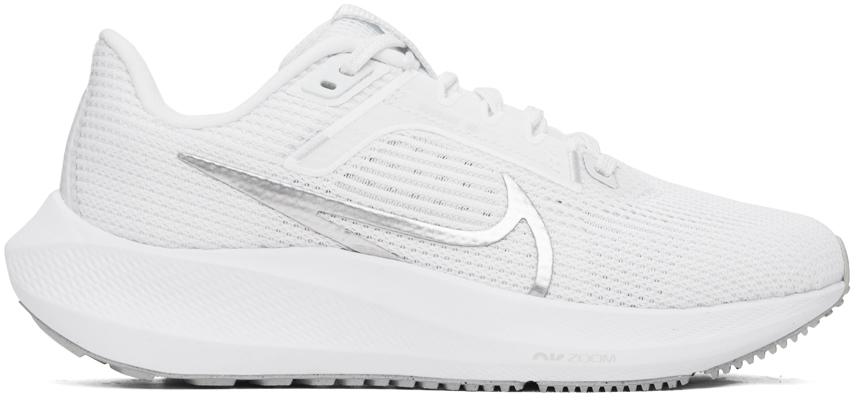NIKE White Pegasus 40 Sneakers