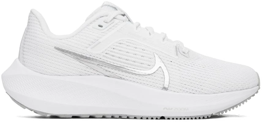 NIKE White Pegasus 40 Sneakers 1
