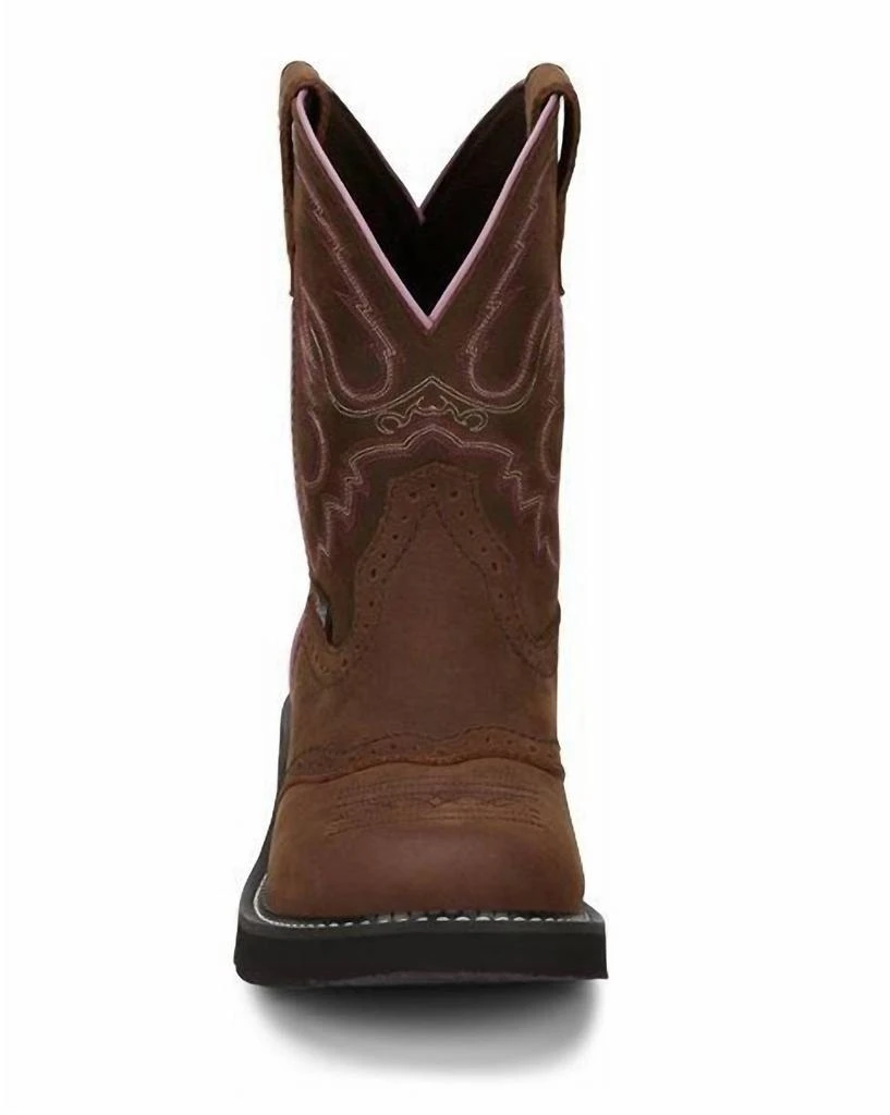 Justin Justin - WOMEN'S GYPSY GEMMA RUSTIC AGED BARK ROUND TOE WESTERN BOOTS - MEDIUM WIDTH 5