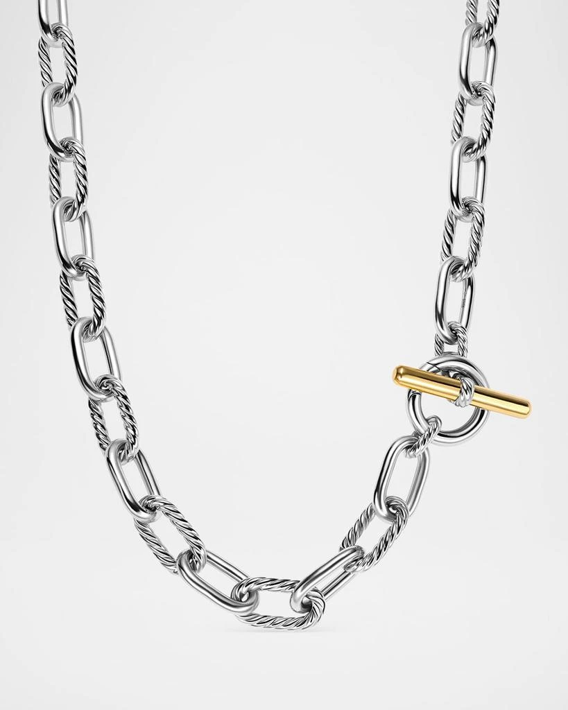 David Yurman DY Madison Toggle Chain Necklace with 18K Gold in Silver 1