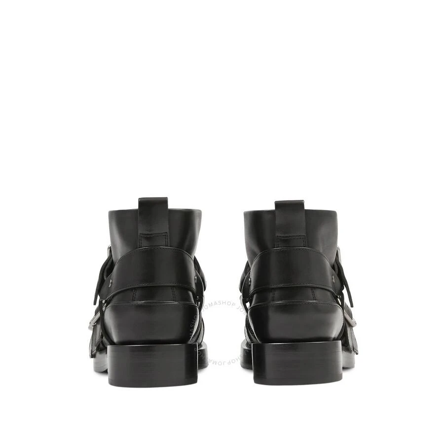 Burberry Buckled Leather Biker Boots 3
