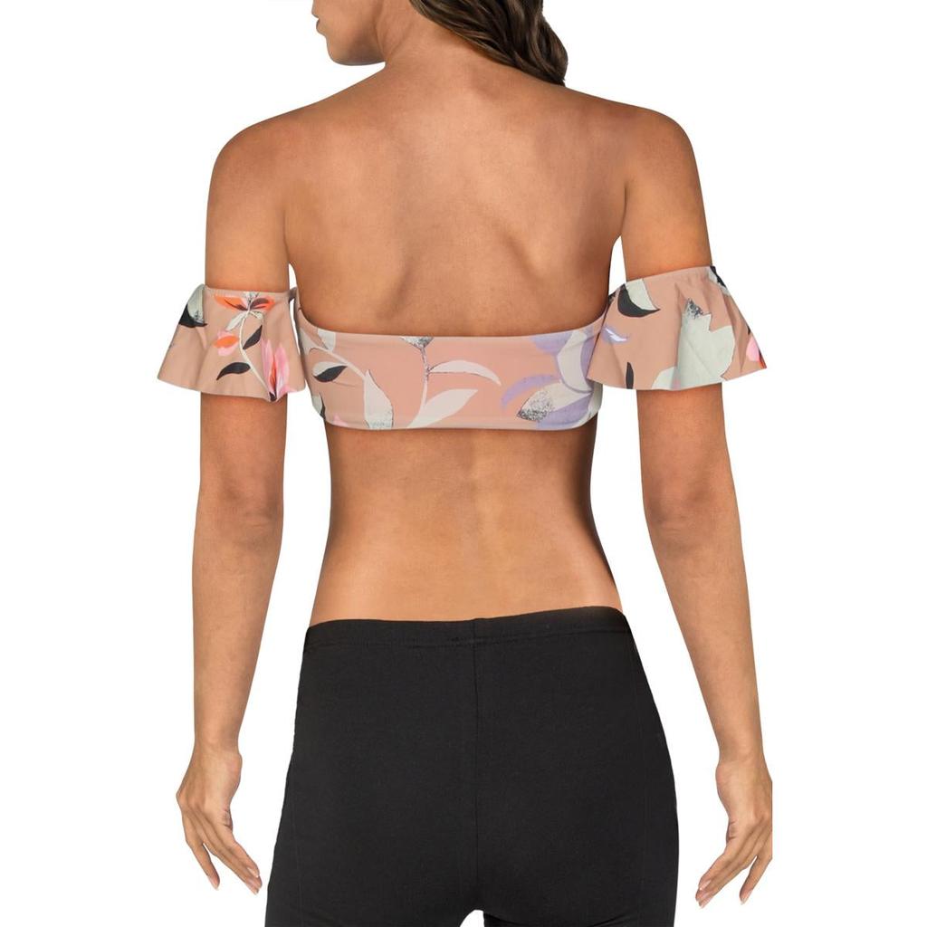 THE BIKINI LAB Womens Bandeau Off-The-Shoulder Swim Top Separates