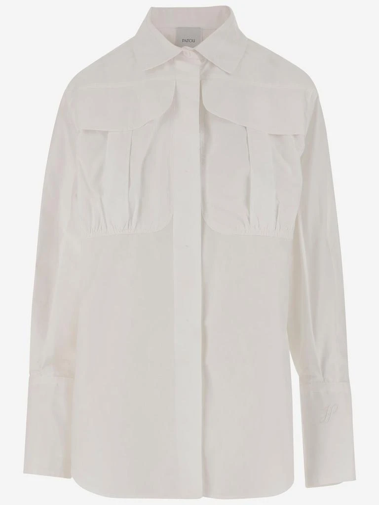 PATOU Patou Pleated Long Sleeve Blouse 1