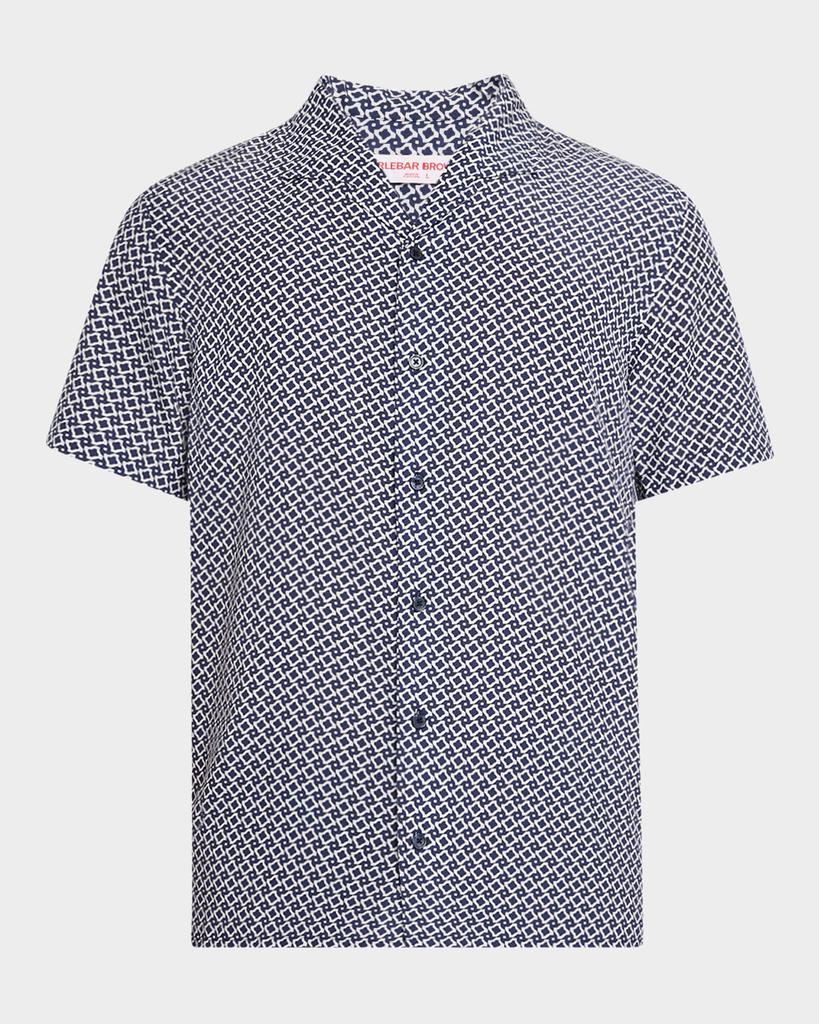 ORLEBAR BROWN Men's Hibbert Roda Geometric Camp Shirt