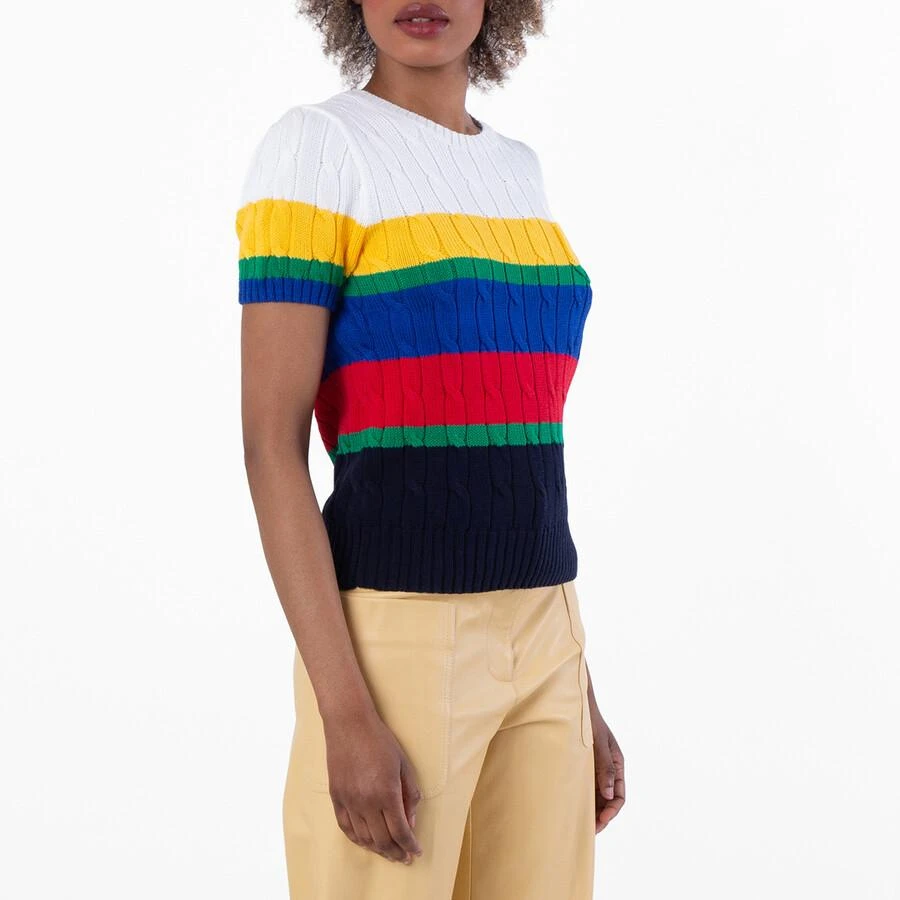 Ralph Lauren Striped Cable Short-Sleeve Pullover 2